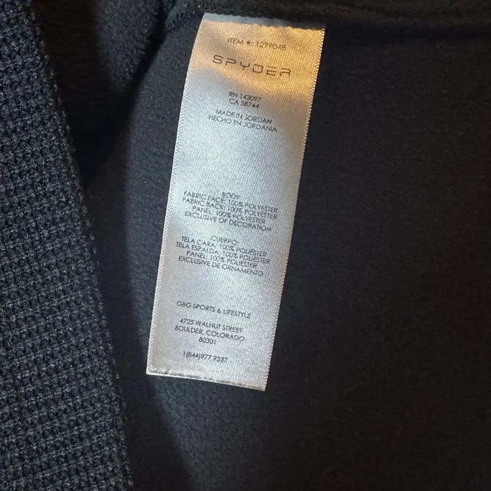 SPYDER Mens Black Quarter Zip Pullover High Neck Sweater‎ Activewear Size Medium